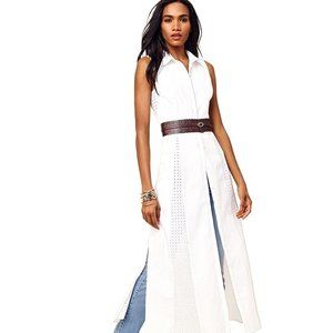 Eyelet Inset Shirt Dress White House Black Market